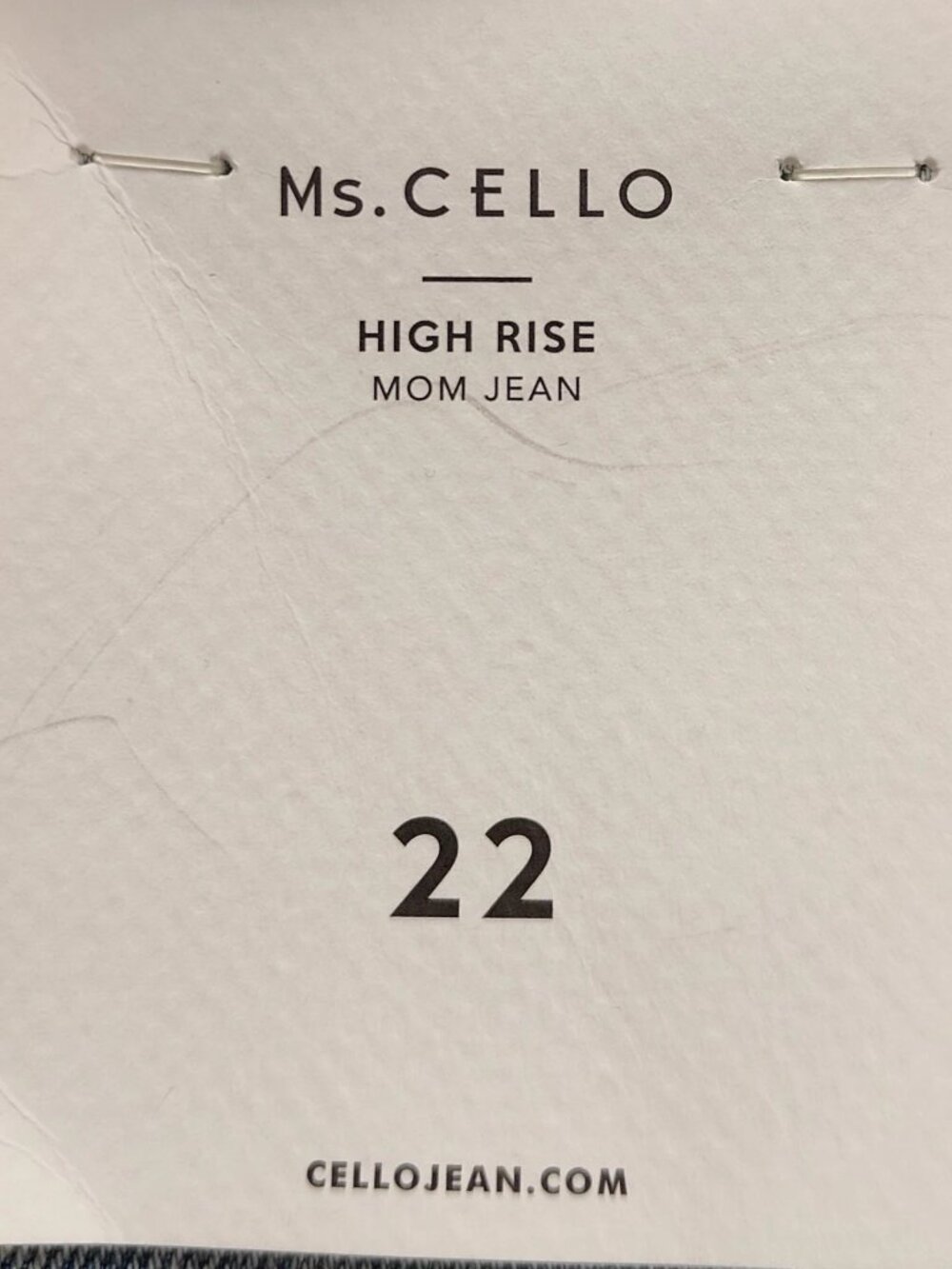 Ms. Cello Women's Blue Distressed High Rise Mom Jeans Size 22